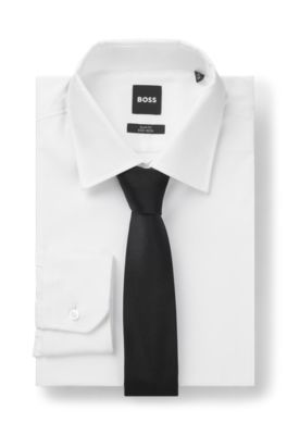 Corbata de seda con tejido jacquard, Negro