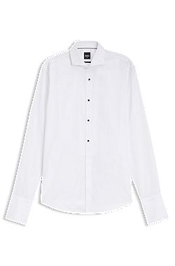 BOSS ONE Regular-fit shirt in wrinkle-free cotton poplin