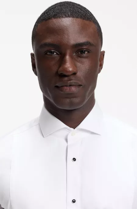 BOSS ONE Regular-fit shirt in wrinkle-free cotton poplin