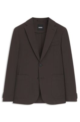 BOSS Selected by Shohei Ohtani single-breasted jacket, Dark Brown