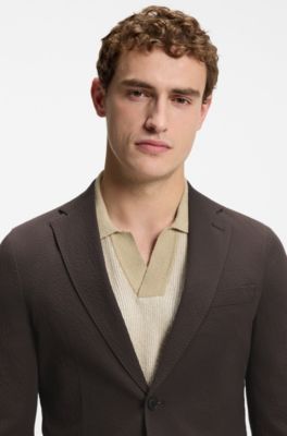 Chaqueta recta BOSS Selected by Shohei Ohtani , Marr&oacute;n oscuro