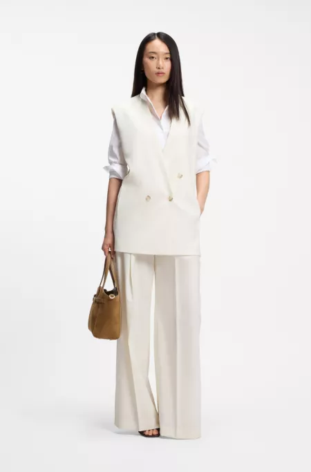 BOSS Revers Tote bag in soft suede with buckled strap