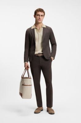 BOSS Selected by Shohei Ohtani formal pants, Dark Brown