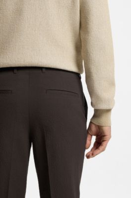 BOSS Selected by Shohei Ohtani formal pants, Dark Brown