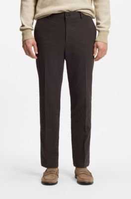 BOSS SELECTED BY SHOHEI OHTANI Pantalon business, Marron fonc&eacute;