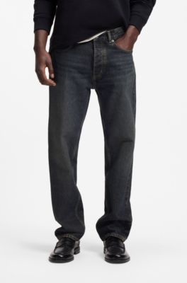 Regular-fit jeans in red-cast denim, Dark Blue