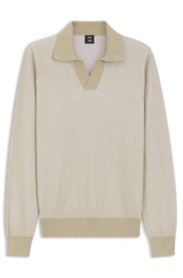 BOSS Selected by Shohei Ohtani cotton-blend sweater, Light Beige