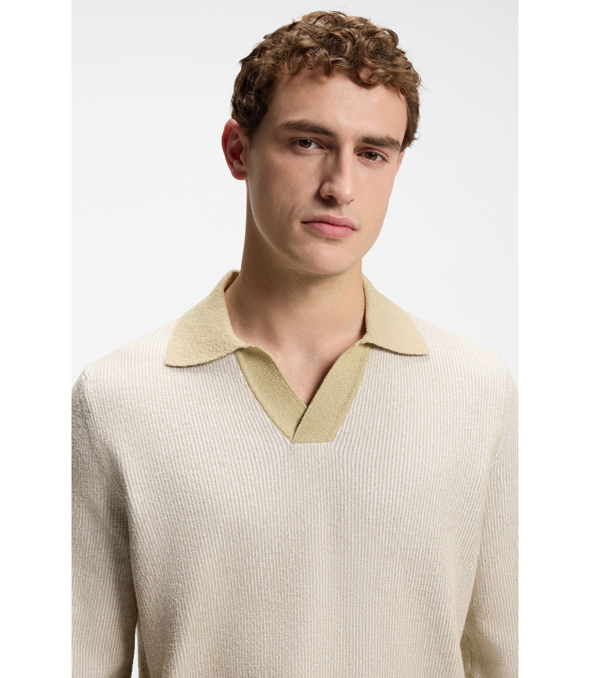 BOSS - BOSS Selected by Shohei Ohtani cotton-blend sweater - Light