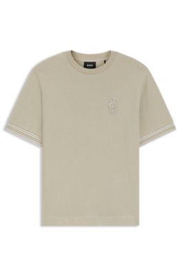 BOSS Selected by Shohei Ohtani T-shirt en coton, Beige clair