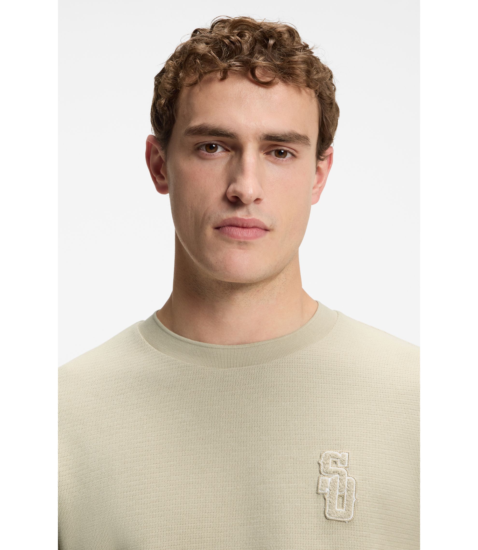 BOSS - BOSS Selected by Shohei Ohtani T-shirt in cotton - Light Beige