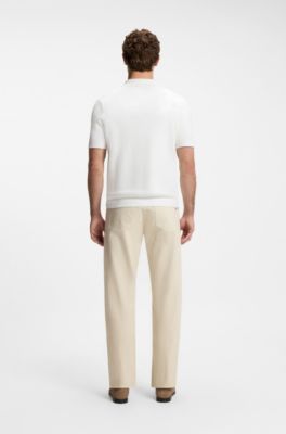 BOSS Selected by Shohei Ohtani shirt in structured cotton, White