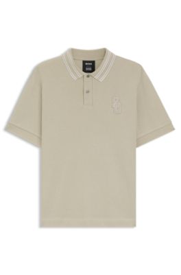 BOSS Selected by Shohei Ohtani relaxed-fit polo shirt, Light Beige