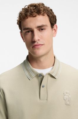 BOSS Selected by Shohei Ohtani relaxed-fit polo shirt, Light Beige