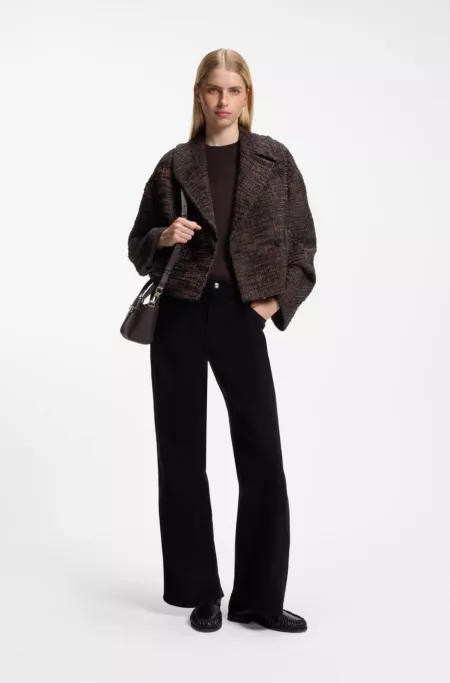 Wide-leg jeans in comfort-stretch corduroy denim