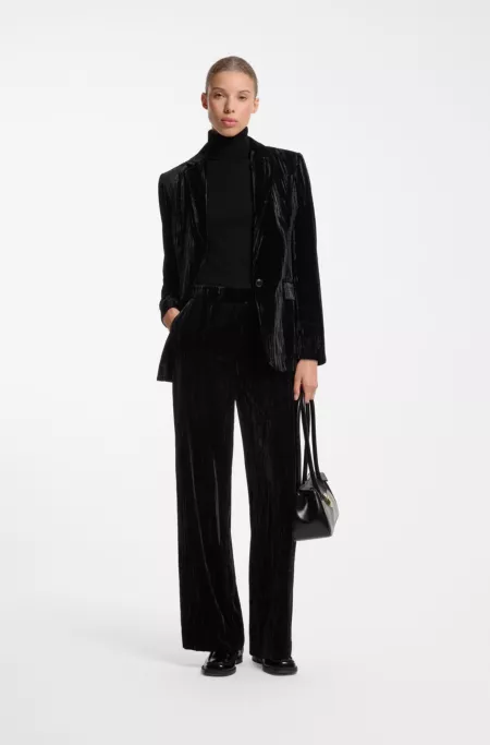 Relaxed-fit pants in velvet
