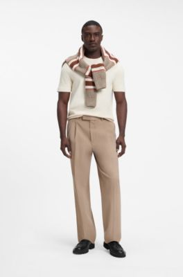 T-shirt crafted from a cotton-wool blend, White