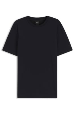 T-shirt crafted from a cotton-wool blend, Dark Blue