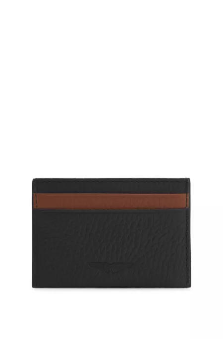 BOSS x ASTON MARTIN card holder in two-tone leather
