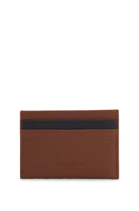 BOSS x ASTON MARTIN card holder in two-tone leather