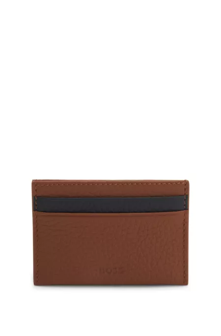 BOSS x ASTON MARTIN card holder in two-tone leather
