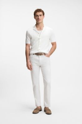Vaqueros en denim blanco BOSS Selected by Shohei Ohtani, Blanco