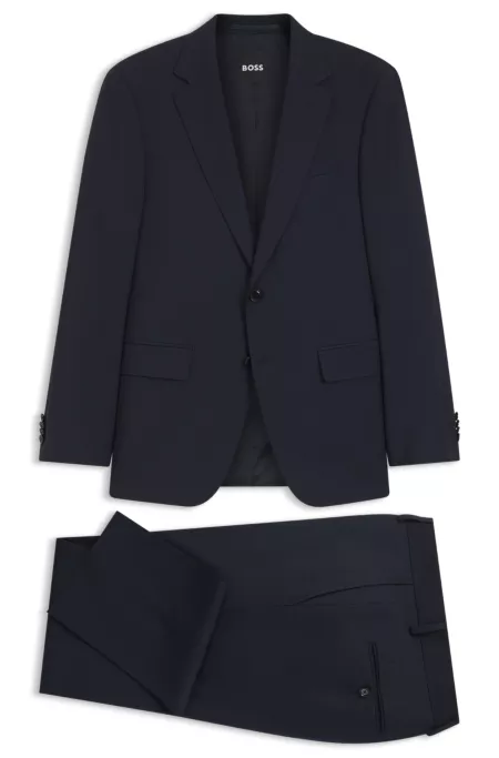 Two-piece slim-fit suit in virgin wool