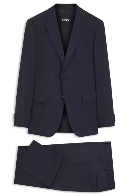 Two-piece slim-fit suit in virgin wool