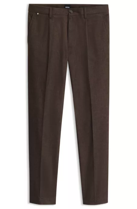 Modern-fit pants in stretch melange fabric