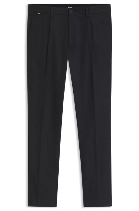Modern-fit pants in stretch melange fabric