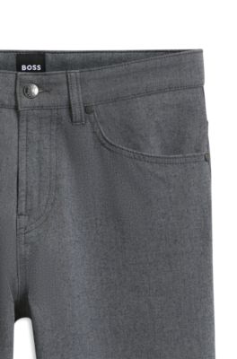Pantalones regular fit de mezcla de algod&oacute;n el&aacute;stico, Azul oscuro