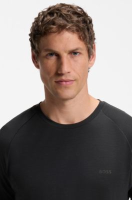 Wool-blend T-shirt with quick-dry performance, Dark Grey