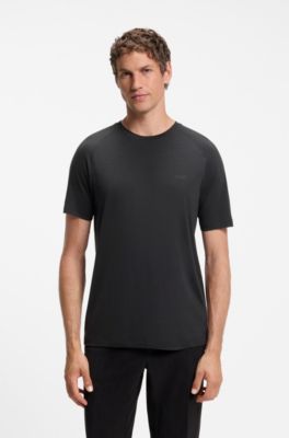 Wool-blend T-shirt with quick-dry performance, Dark Grey