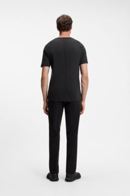 Wool-blend T-shirt with quick-dry performance, Dark Grey