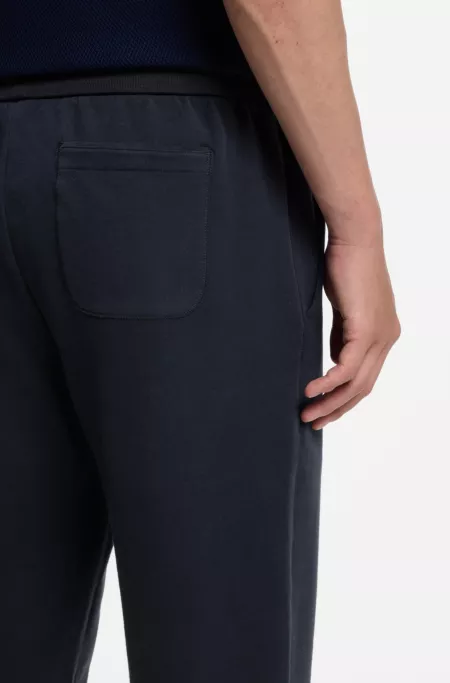 Cotton-wool blend pants with Alcantara details