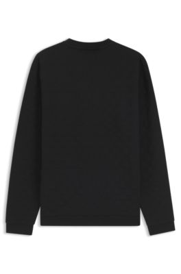 Porsche x BOSS sudadera con jacquard a cuadros Pasha, Negro