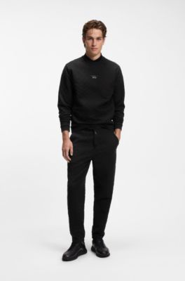 Porsche x BOSS sudadera con jacquard a cuadros Pasha, Negro