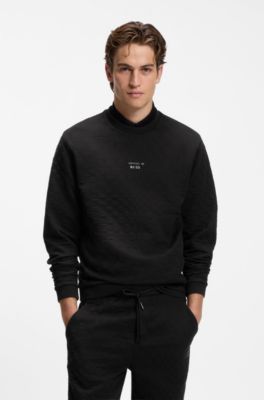 Porsche x BOSS sudadera con jacquard a cuadros Pasha, Negro