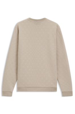 Porsche x BOSS sudadera con jacquard a cuadros Pasha, Beige claro