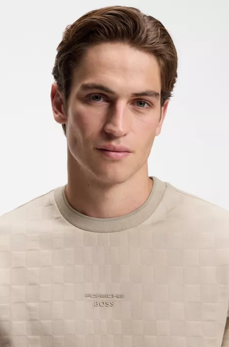 Porsche x BOSS sweatshirt with Pasha check jacquard