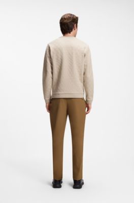 Porsche x BOSS sudadera con jacquard a cuadros Pasha, Beige claro