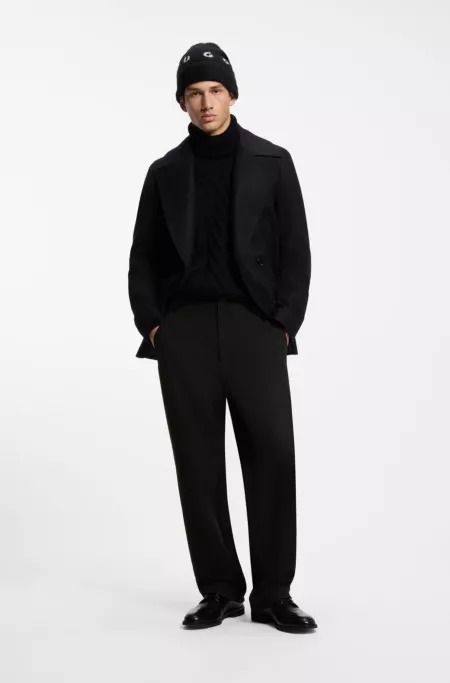 Straight-fit pants in performance-stretch fabric