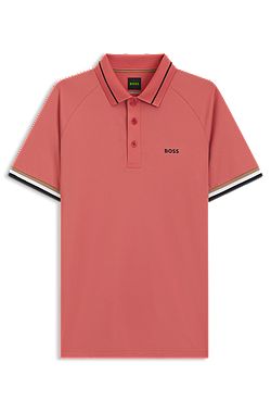 Active slim-fit polo shirt with branded details