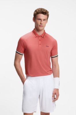 Active Polo Slim avec des d&eacute;tails logot&eacute;s, Rose
