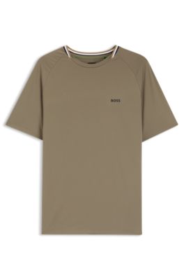 Active camiseta slim fit con la franja distintiva de la marca en el cuello, Cal
