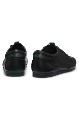BOSS x ASTON MARTIN leather sneakers, Black