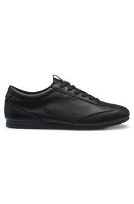 BOSS x ASTON MARTIN leather sneakers, Black