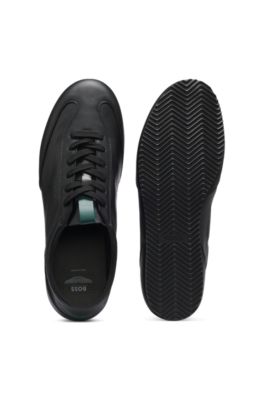 BOSS x ASTON MARTIN leather sneakers, Black