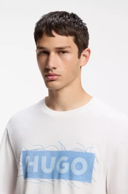 Cotton-jersey T-shirt with graphic print