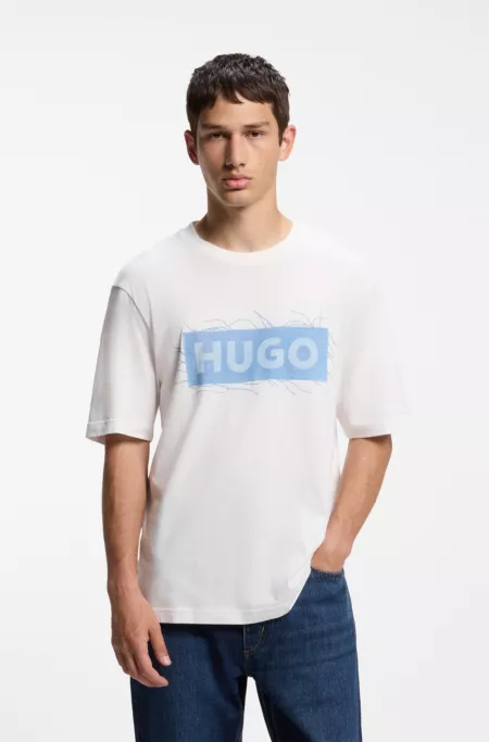 Cotton-jersey T-shirt with graphic print