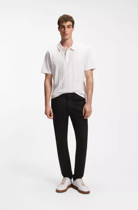 Slim-fit jeans in black comfort-stretch denim